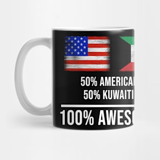 50% American 50% Kuwaiti 100% Awesome - Gift for Kuwaiti Heritage From Kuwait Mug
